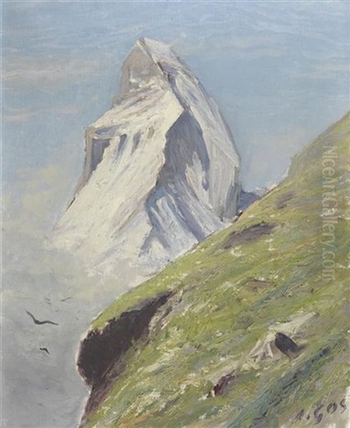 Matterhorn Oil Painting by Albert Henri John Gos