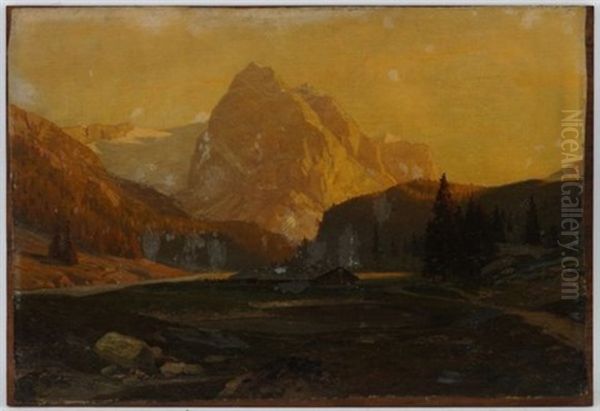 Wetterhorn Oil Painting by Albert Henri John Gos