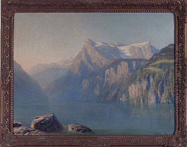 Blick Auf Urirotstock Oil Painting by Albert Henri John Gos