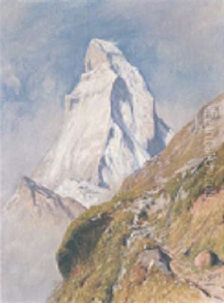 Bergpfad Mit Matterhorn Oil Painting by Albert Henri John Gos