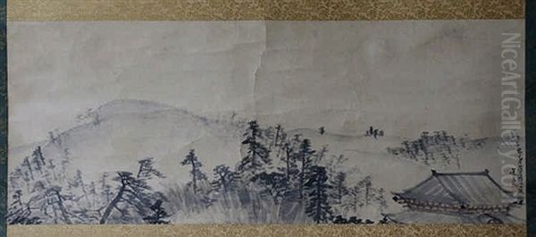 Landscape Sketch Oil Painting by Matsumura Goshun