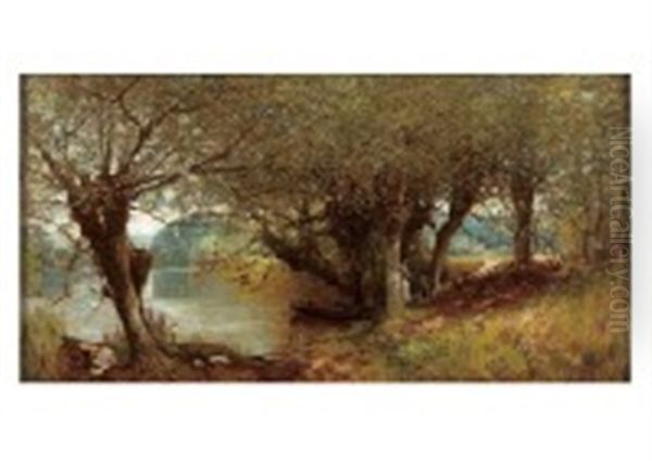 Spring River Oil Painting by William Gosling