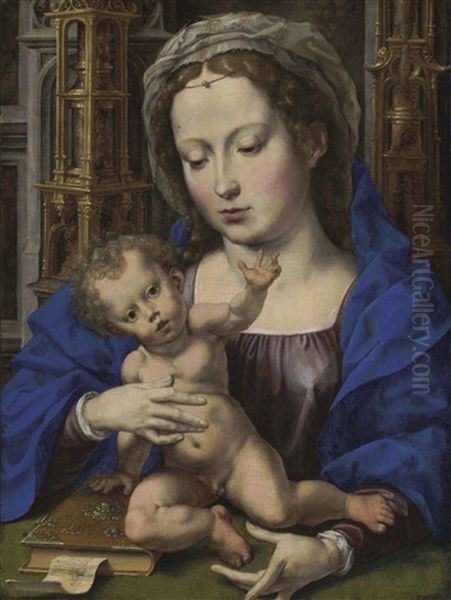 The Virgin And Child Oil Painting by Jan Gossaert