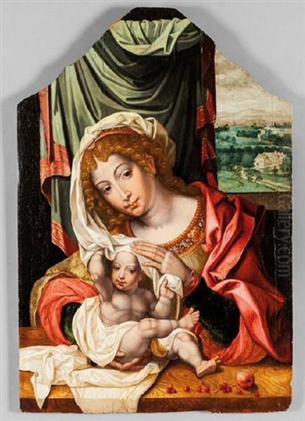 Madonna Con Bambino Oil Painting by Jan Gossaert