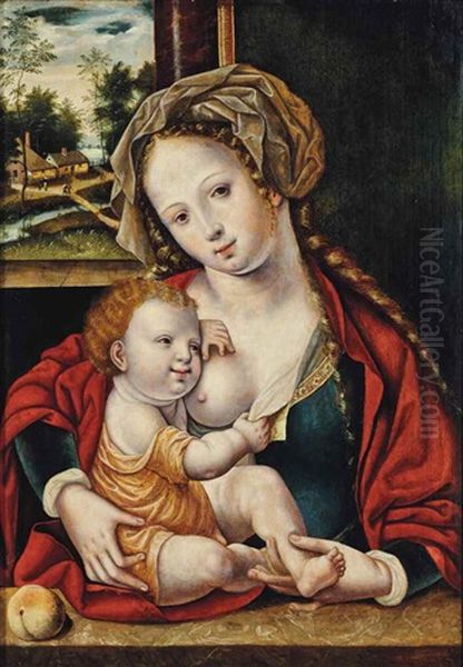 The Virgin And Child Oil Painting by Jan Gossaert