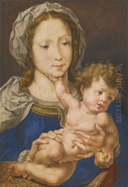 The Virgin And Child Oil Painting by Jan Gossaert