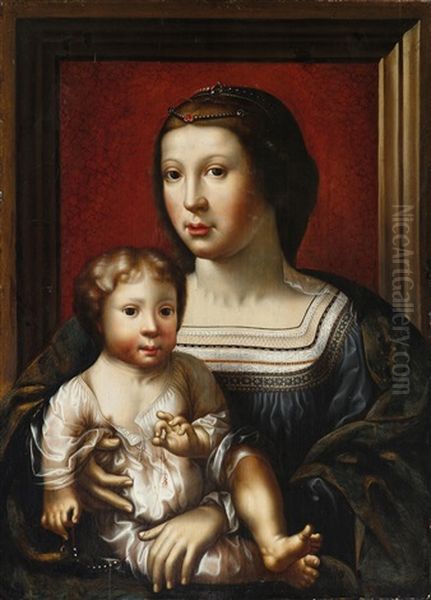 Madonna Mit Kind Oil Painting by Jan Gossaert