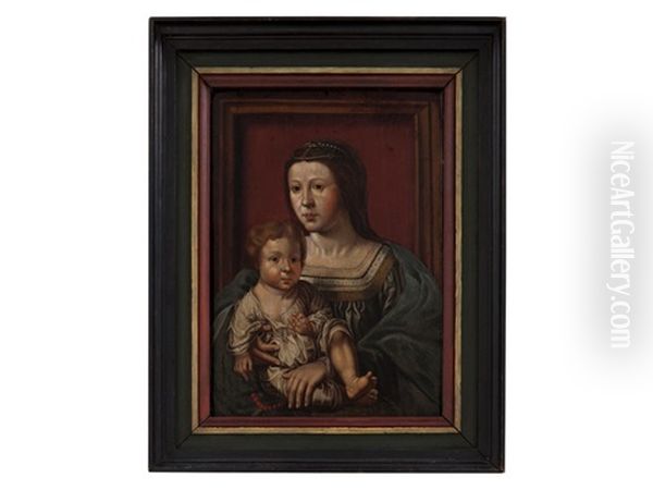 Virgin And Child Oil Painting by Jan Gossaert