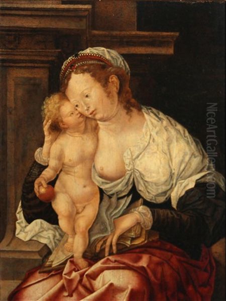 The Virgin And Child Oil Painting by Jan Gossaert