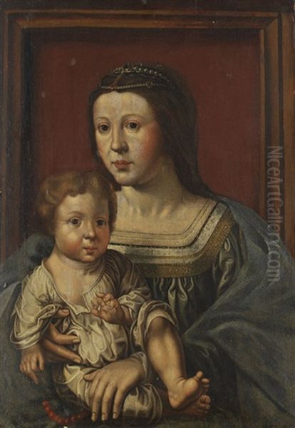 Madonna Mit Kind Oil Painting by Jan Gossaert