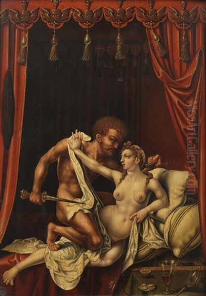 Tarquin And Lucretia Oil Painting by Jan Gossaert