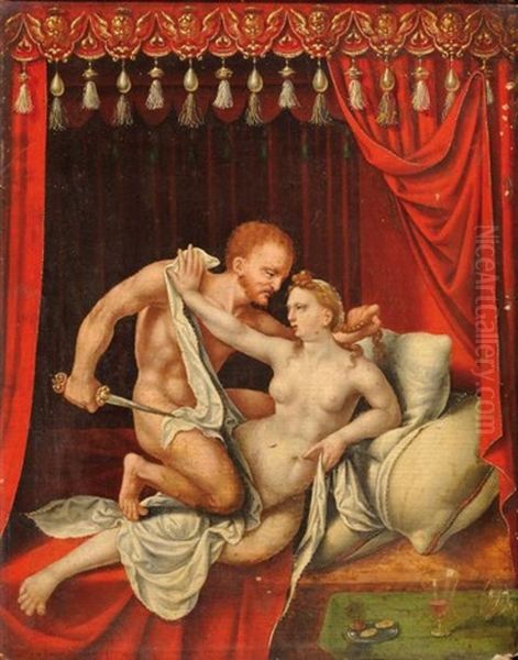 Lucrece Oil Painting by Jan Gossaert