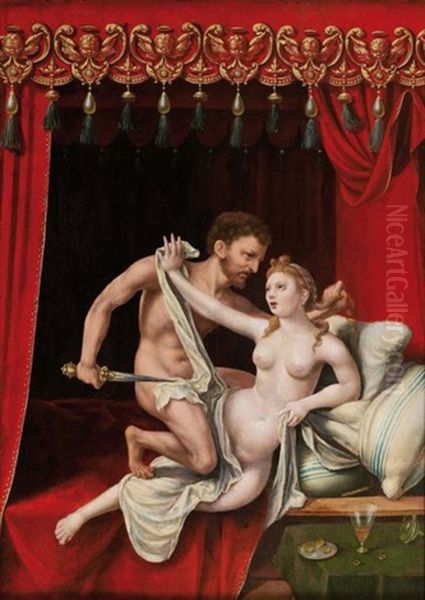 Tarquin Et Lucrece Oil Painting by Jan Gossaert