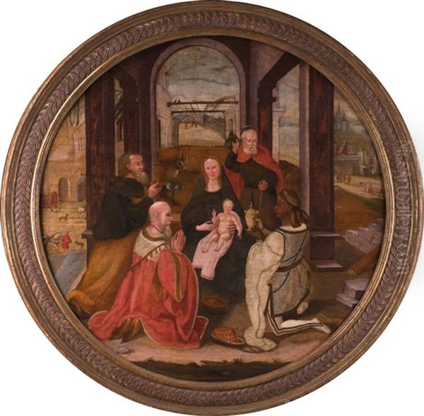 Anbetung Der Konige Oil Painting by Jan Gossaert