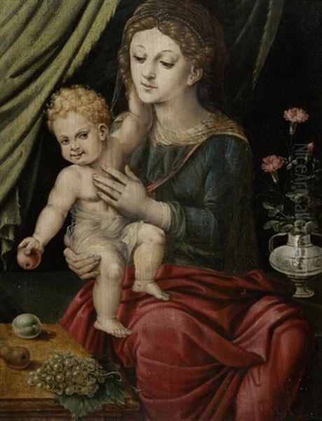 Madonna Mit Jesuskind Oil Painting by Jan Gossaert