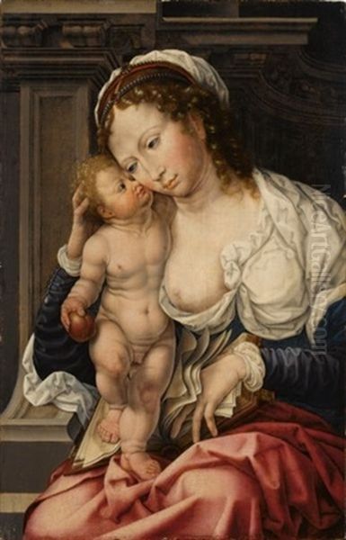 The Virgin And Child Oil Painting by Jan Gossaert