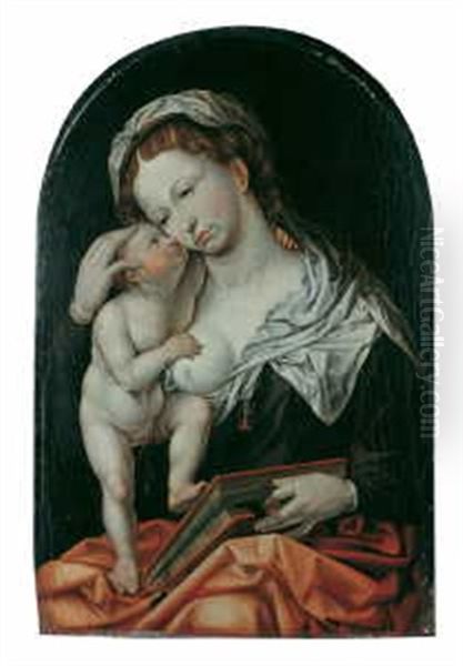 Madonna Mit Kind Und Buch Oil Painting by Jan Gossaert