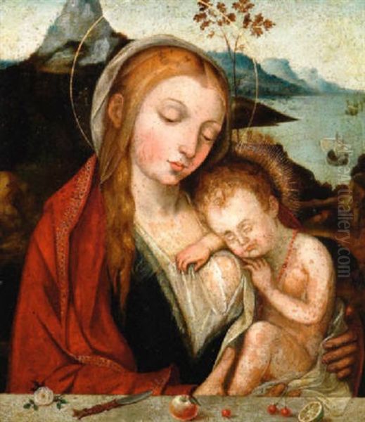 Vierge A L'enfant Oil Painting by Jan Gossaert