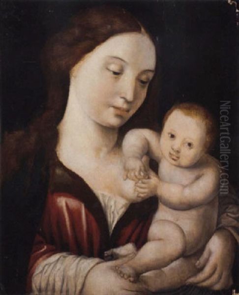 The Virgin And Child Oil Painting by Jan Gossaert