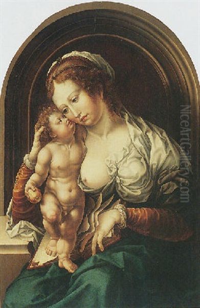 The Virgin And Child Oil Painting by Jan Gossaert