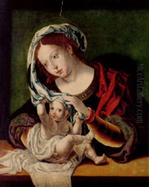 Madonnan Med Barnet Oil Painting by Jan Gossaert