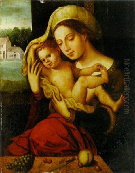 The Virgin And Child Oil Painting by Jan Gossaert