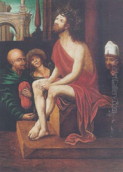 The Mocking Of Christ Oil Painting by Jan Gossaert