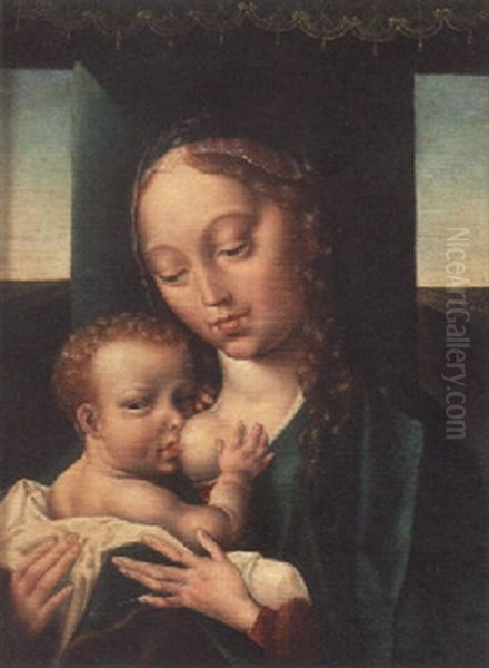 The Virgin And Child Oil Painting by Jan Gossaert