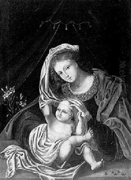 Madonna And Child Oil Painting by Jan Gossaert