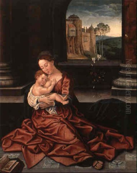 Vierge A L'enfant Oil Painting by Jan Gossaert