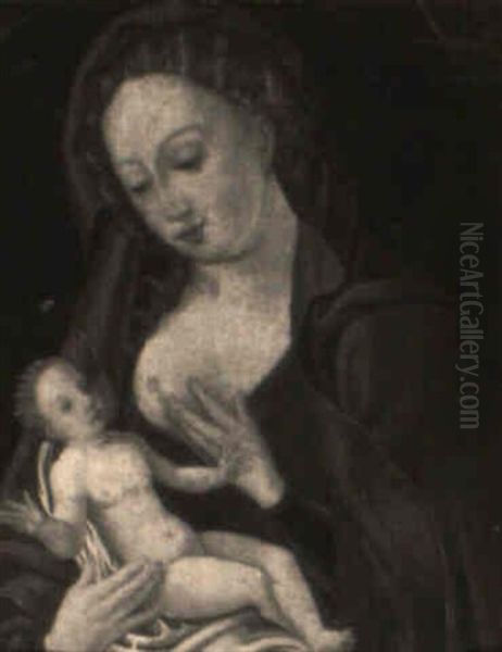 Madonna And Child Oil Painting by Jan Gossaert