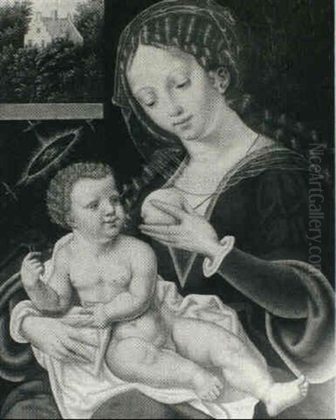 Madonna And Child Oil Painting by Jan Gossaert