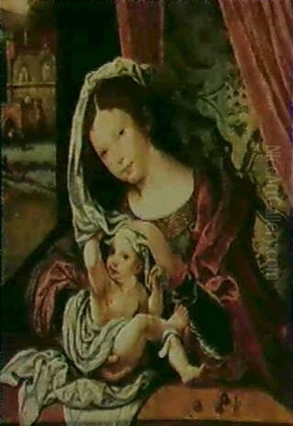 The Virgin And Child Oil Painting by Jan Gossaert