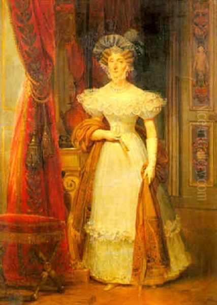 Portrait De La Reine Marie-amelie Oil Painting by Nicolas Louis Francois Gosse