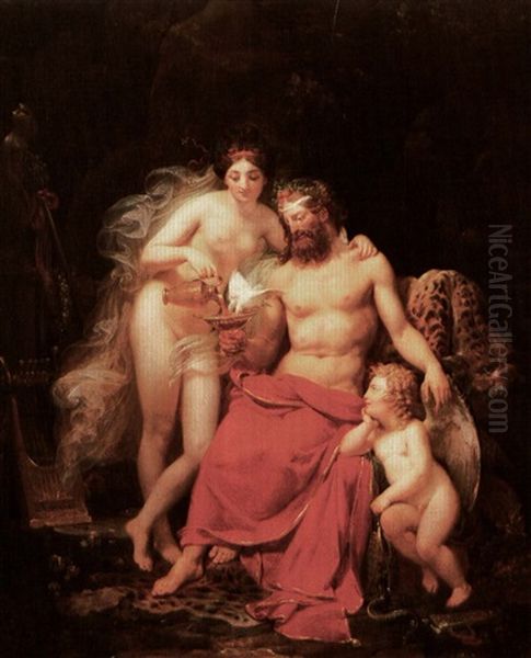 Bacchus Et Ariane Oil Painting by Nicolas Louis Francois Gosse