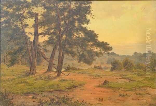 Landscape With Old Pines Oil Painting by Albert Gosselin