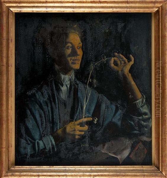 Portret A. M. (antoniego Michalaka) Oil Painting by Jan Gotard