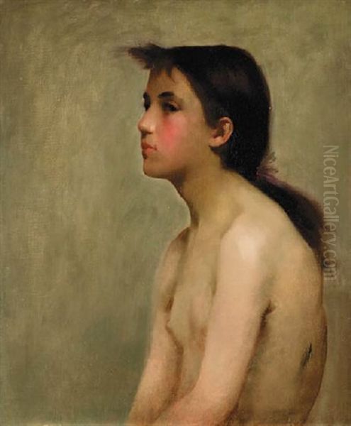 Seated Girl Oil Painting by Thomas Cooper Gotch