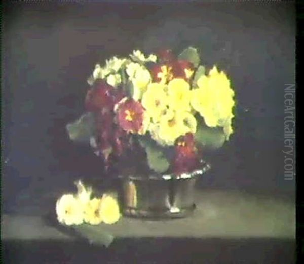 Polyanthus Oil Painting by Thomas Cooper Gotch