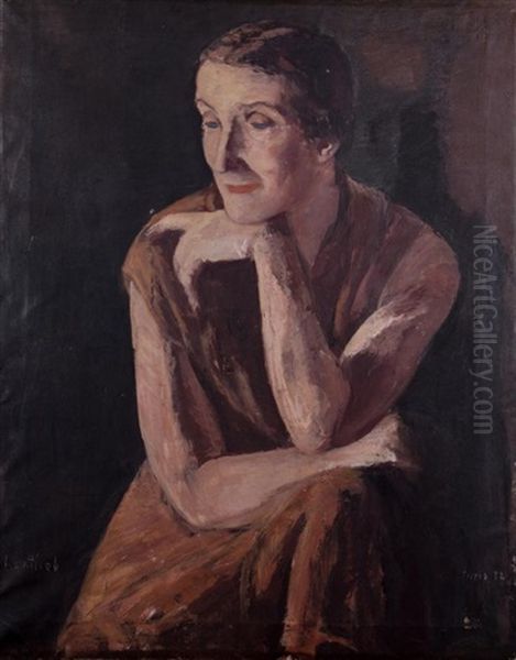 Portrait Of A Woman, 1932 Oil Painting by Leopold Gottlieb