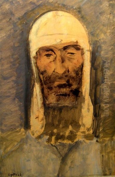 Rabbi Oil Painting by Leopold Gottlieb