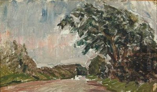 Vej Gennem En Skov Oil Painting by Albert Gottschalk