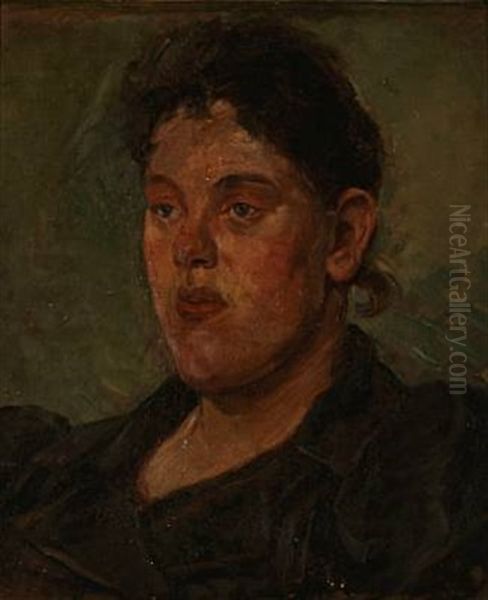 Portrait (study) Oil Painting by Albert Gottschalk