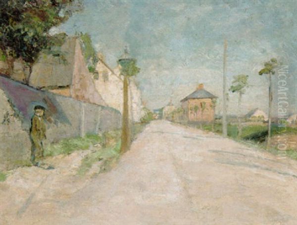 Fra Valby. Enghavevej Oil Painting by Albert Gottschalk