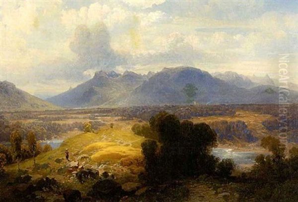 Sudliche Vorgebirgslandschaft Oil Painting by Theodor Carl von Goetz