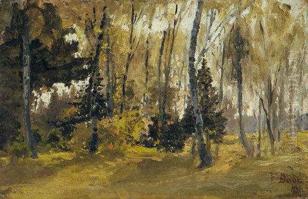 Waldinneres Oil Painting by Fritz Baer