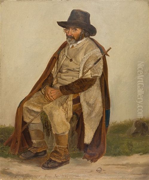 Bellardino - Italienischer Landmann Oil Painting by Carl (Karl) Wilhelm Goetzloff