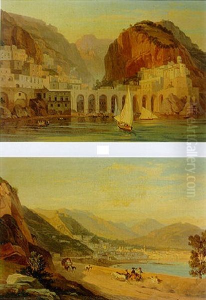 Salerno Oil Painting by Carl (Karl) Wilhelm Goetzloff