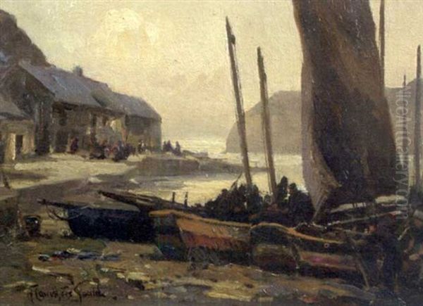 Staithes Oil Painting by Alexander Carruthers Gould