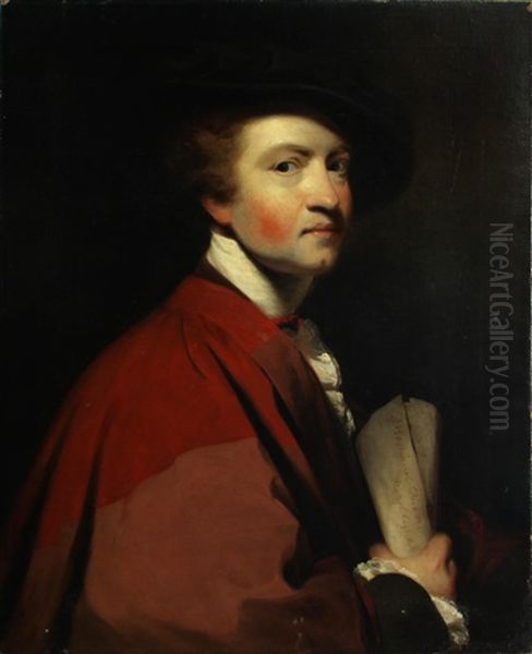 Self-portrait (after Sir Joshua Reynolds) Oil Painting by Walter G. Gould